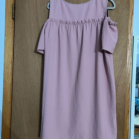 Patrizia Luca Cold Shoulder Ruffle Dress Size Medium - Picture 10 of 13